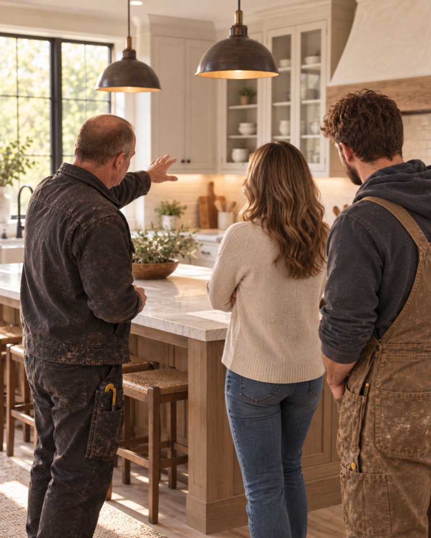 Walking a client through their kitchen space